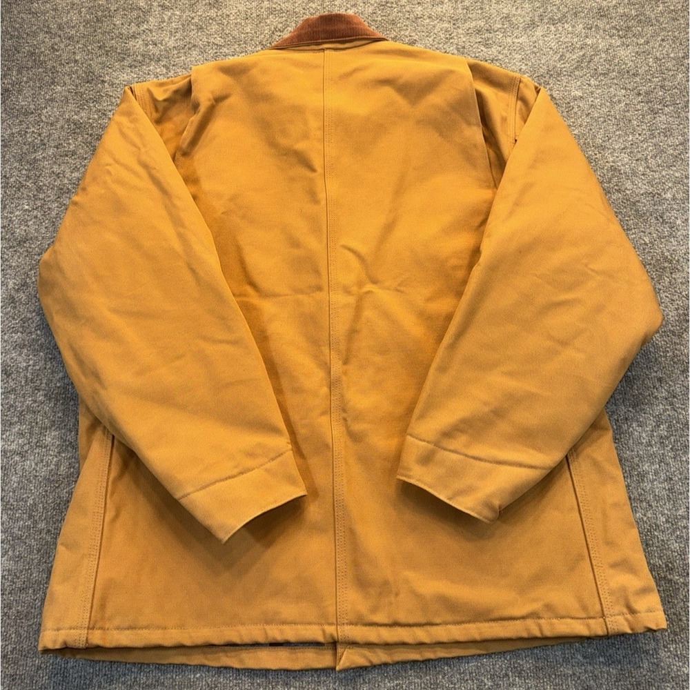 Vintage Carhartt C01 Chore Coat Mens 46 Brown AEP Union Made USA Blanket Lined - Picture 6 of 13
